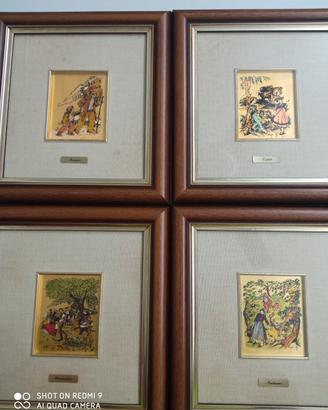 dipinti a mano su foglia oro 23kt