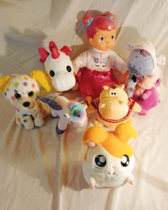 Lotto 8 Peluche e Bambola - originali