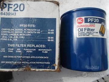 Filtro olio vecchie auto americane