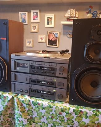 Impianto Stereo AKAI Vintage Modulare + Casse