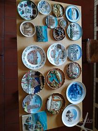 21 piatti decorativi città 