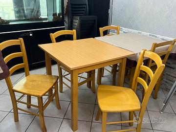 Tavoli 80x80 piu sedie