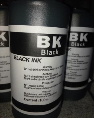 3 flaconi inchiostro nero mai aperti da 100 ml cad