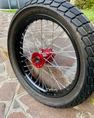 Kit flat dirt track ruote forcella impianto freno