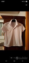 polo bianca poliestere Decathlon 12 o 13 anni o S