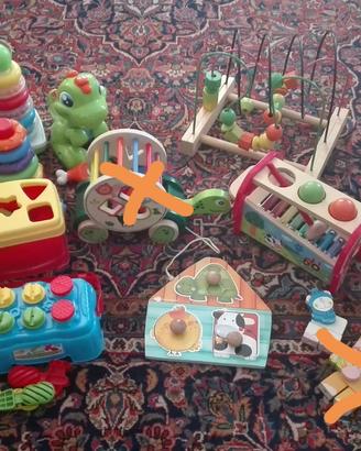 Giochi 0-2 anni in legno e sonori