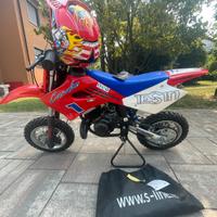 Moto mini cross per bambino con casco