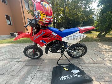 Moto mini cross per bambino con casco