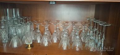 Servizio bicchieri in cristallo lavorati a mano