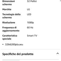 TV LG 32 pollici.