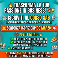 Corso S.A.B. - Somministrazione alimenti e Bevande