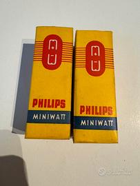 Coppia NOS Valvole Philips Miniwatt ECC82