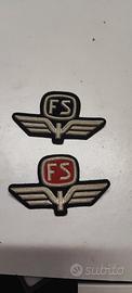 ex F.S. fregi originali da berretto ferrovie panno