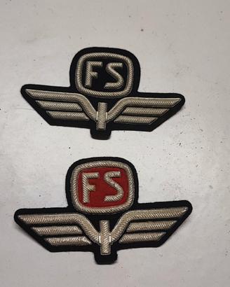ex F.S. fregi originali da berretto ferrovie panno