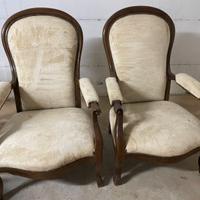 Coppia Poltrone Luigi Filippo (Modello Voltaire)