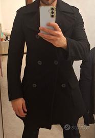 cappotto doppiopetto colore nero tg. M