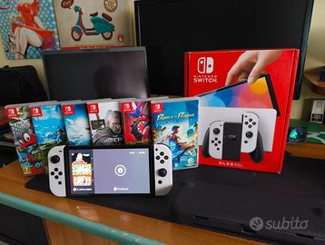 Switch oled + 6 giochi fisici Top 🔥