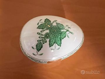 Uovo Herend decoro Apponyi verde