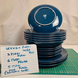 servizio di 14 piatti IKEA blu petrolio 2018