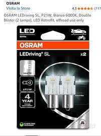 Lampadine led OSRAM  P21W luce bianca 6000K