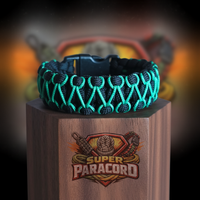 🐍⚫️ Bracciale Super Paracord - Emerald Web -