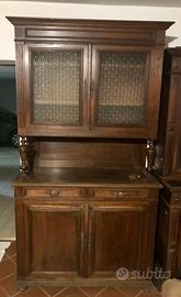 Credenza a dopoio corpo in noce