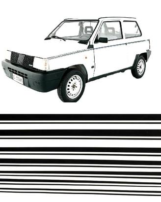 Fiat Panda Young kit adesivi fiancate nero adesivi