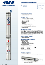 Elettropompa sommersa 4SR-N per Pozzi