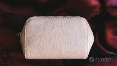 mini portamonete trousse pochette rosa e oro