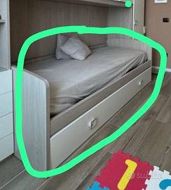 Letto+letto contenitore singolo cameretta bambini