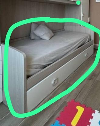 Letto+letto contenitore singolo cameretta bambini