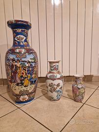 3 vasi stile orientale 