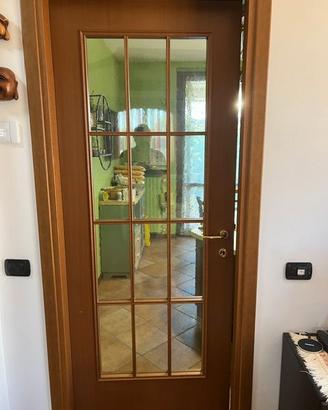 Porta inglesina noce a vetro