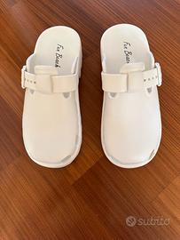 Ciabatte zoccoli colore bianco