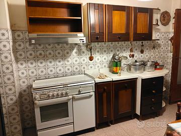 CUCINA COMPONIBILE in LEGNO Completa Anni '70