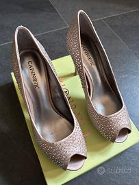 Décolleté Cafe Noir scarpe tacco Swarovski