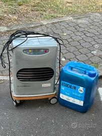 Stufa Ecocalor con carrello e combustibile