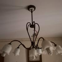 Lampadario in Ferro Battuto / 6 Lampade 