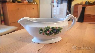 Salsiera-caraffa in ceramica dipinta a mano