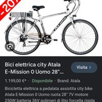 bicicletta elettrica Atala zero emission 28"