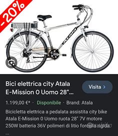 bicicletta elettrica Atala zero emission 28"