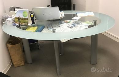 tavolo ovale vetro