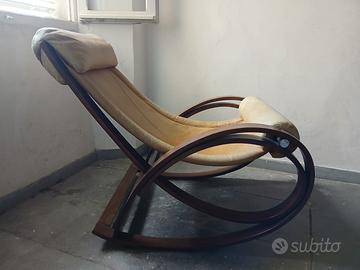 Sedia dondolo Vintage Sgarsul 1962 di Gae Aulenti