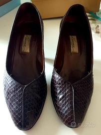 Scarpe Donna Made in Italy Pitone Cuoio 39