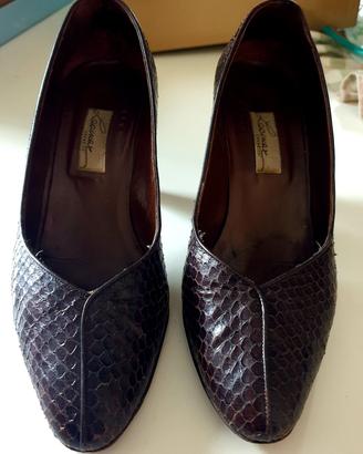 Scarpe Donna Made in Italy Pitone Cuoio 39