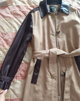 Trench beige e marrone 