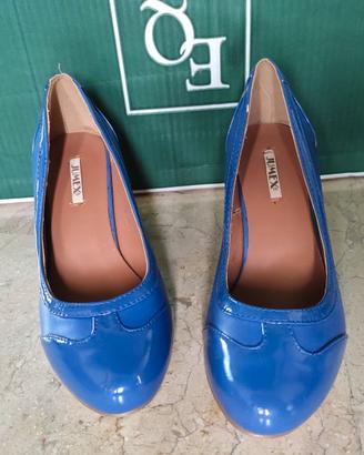 Scarpe con tacco vernice blu 39 NUOVE