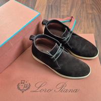 LORO PIANA open Walk scarpa polacchino white sole