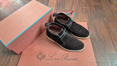 LORO PIANA open Walk scarpa polacchino white sole
