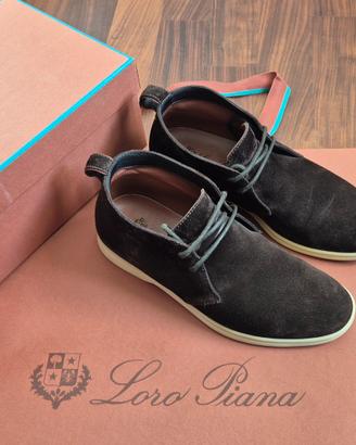 LORO PIANA open Walk scarpa polacchino white sole